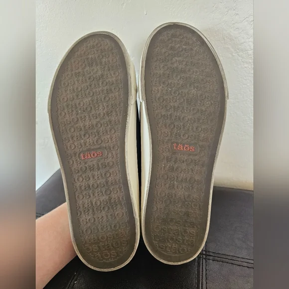 Taos Footwear Ez Soul Blue Denim White Stiching Slip-On Mules Sneakers Sz 9.5 - Picture 8 of 8